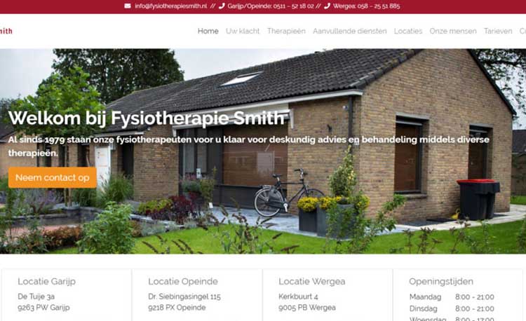 Website laten maken Drenthe - Fysiotherapie Smith